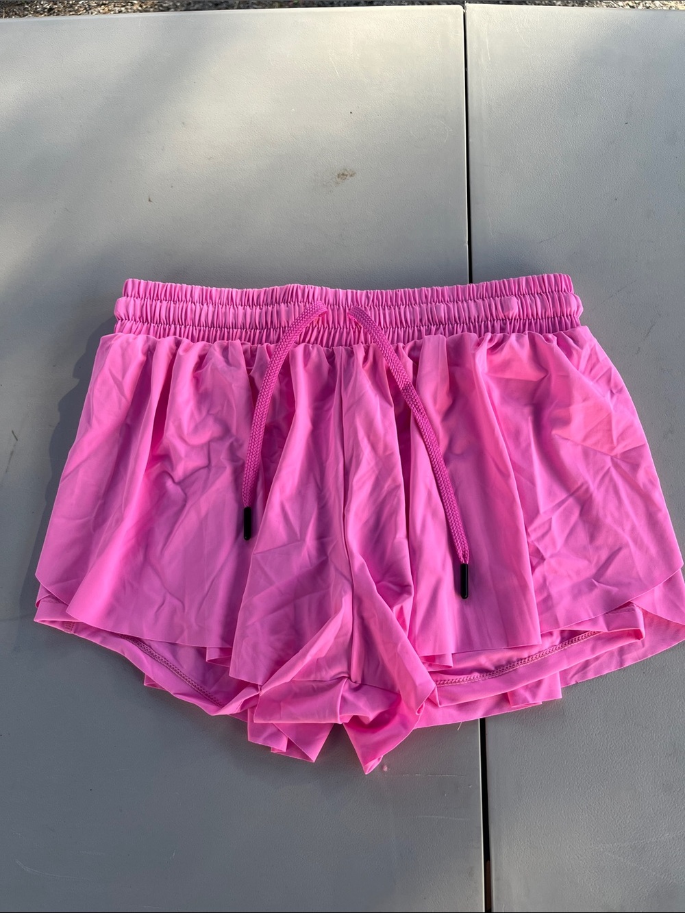 Amazon Vibrant Pink Layered Athletic Shorts